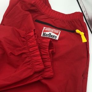 Vintage Marlboro Track Pants Men’s Large Red Adventure Team